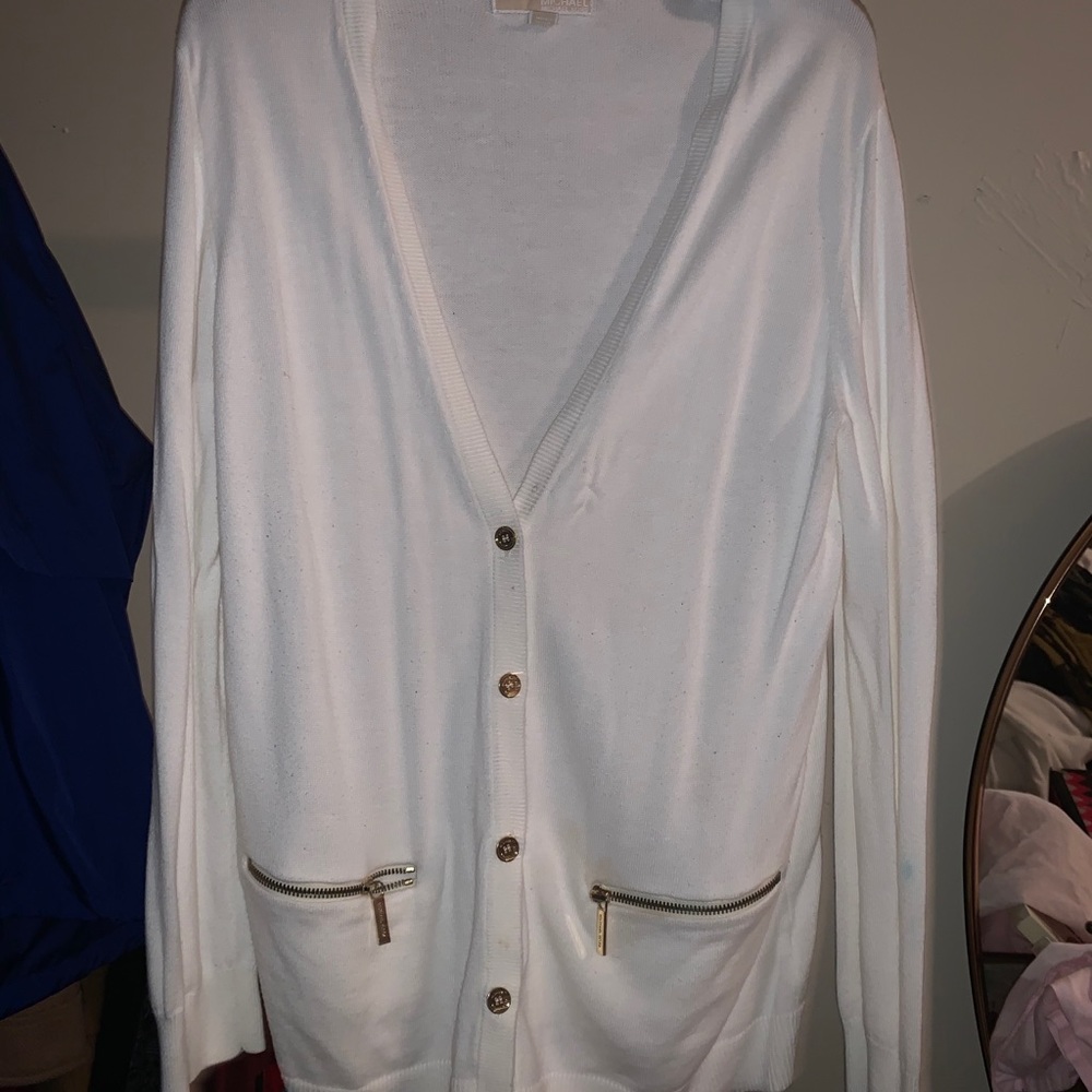 White Michael Kors Cardigan